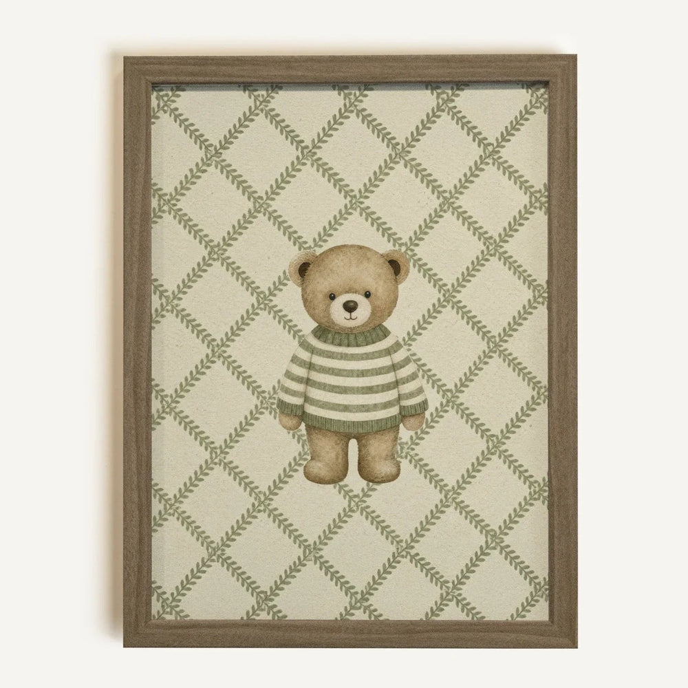 Toile rigide - Ourson tricot