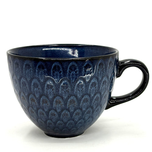 Tasse à café bleu - Plume