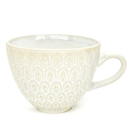 Tasse en grès crème - Plume