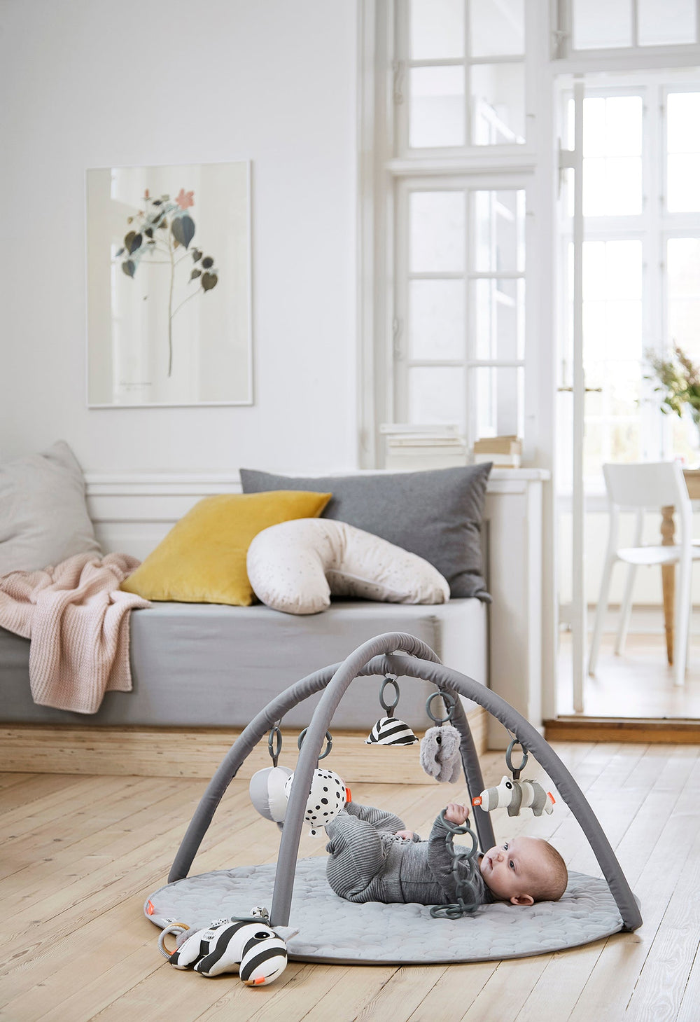 Play mat - Deer friends Grey
