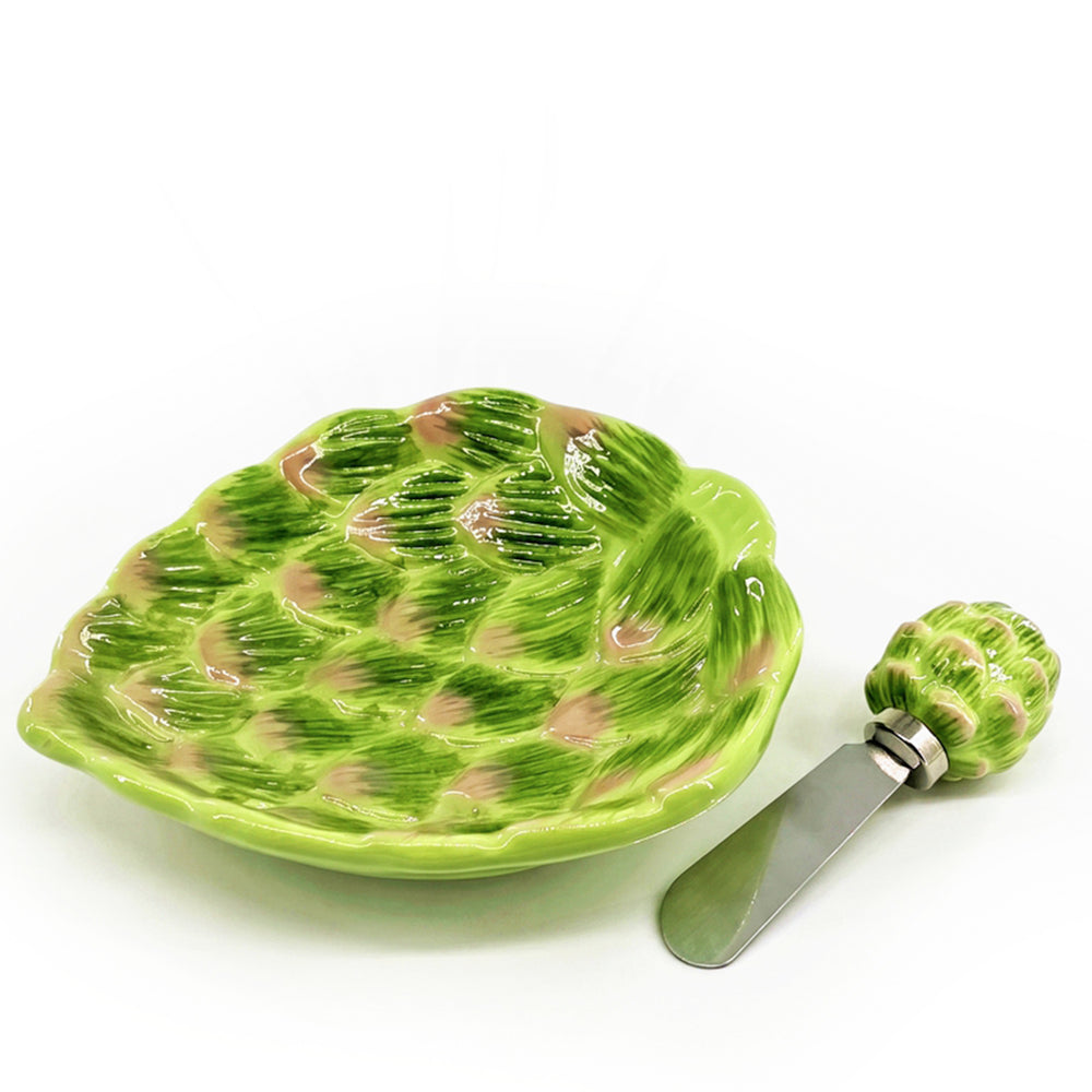 Bowl & spreader set - Artichoke