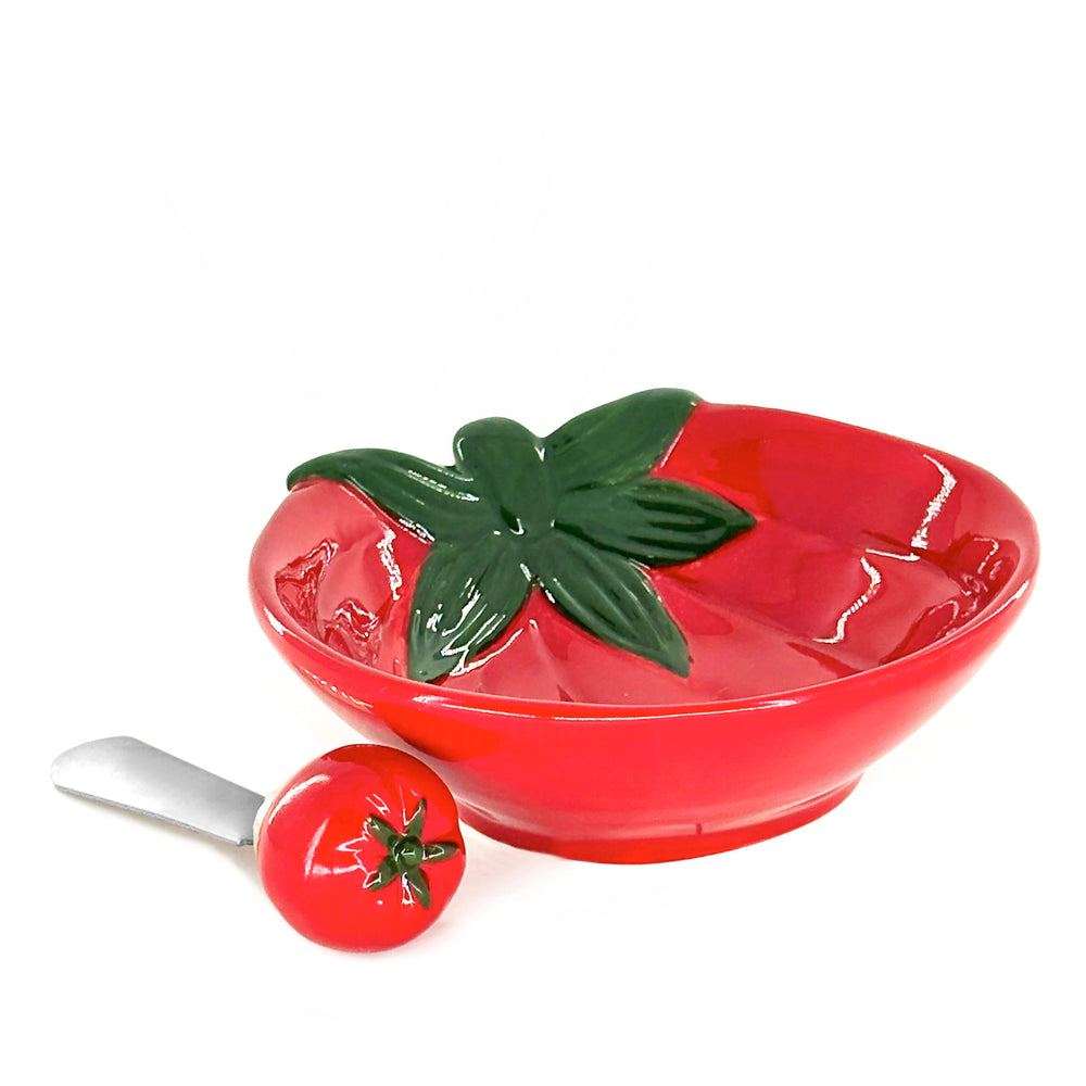Bowl & spreader set - Tomato