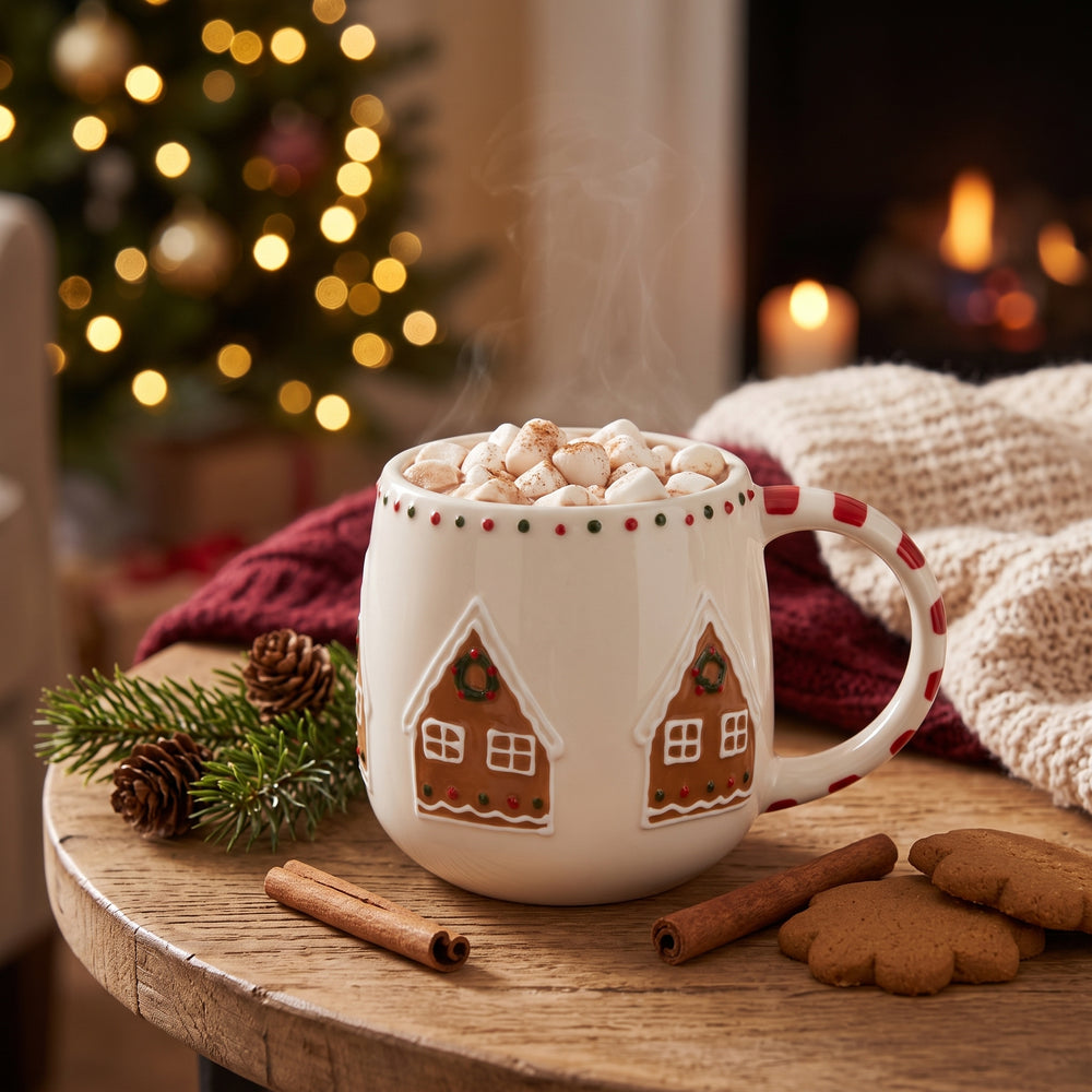 Tasse des fêtes - Maison en pain d'épices