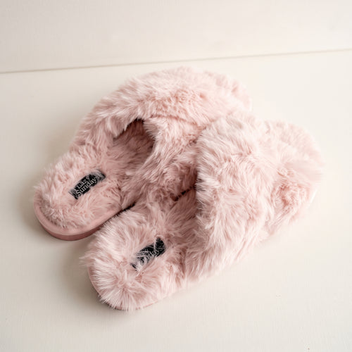 Pantoufle croisée - Rose