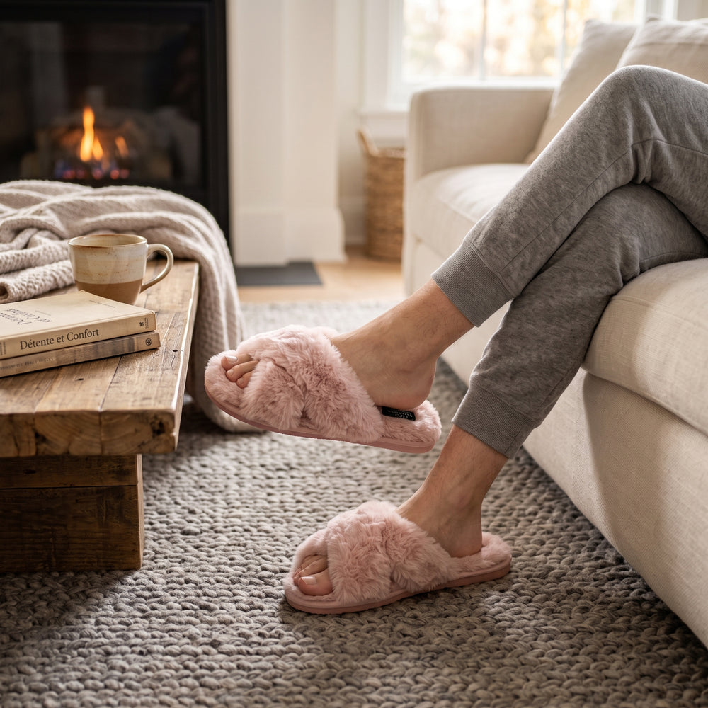 Crossed slipper - Pink