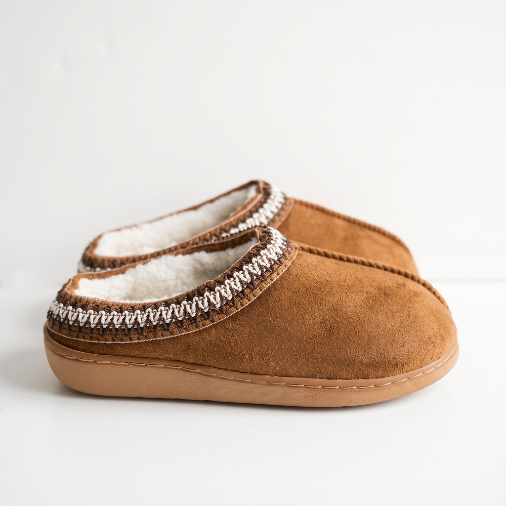 Braided-edge slipper - Camel