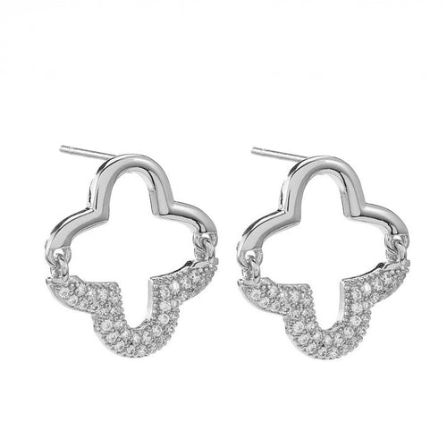Boucles d'oreilles trèfle - Argent