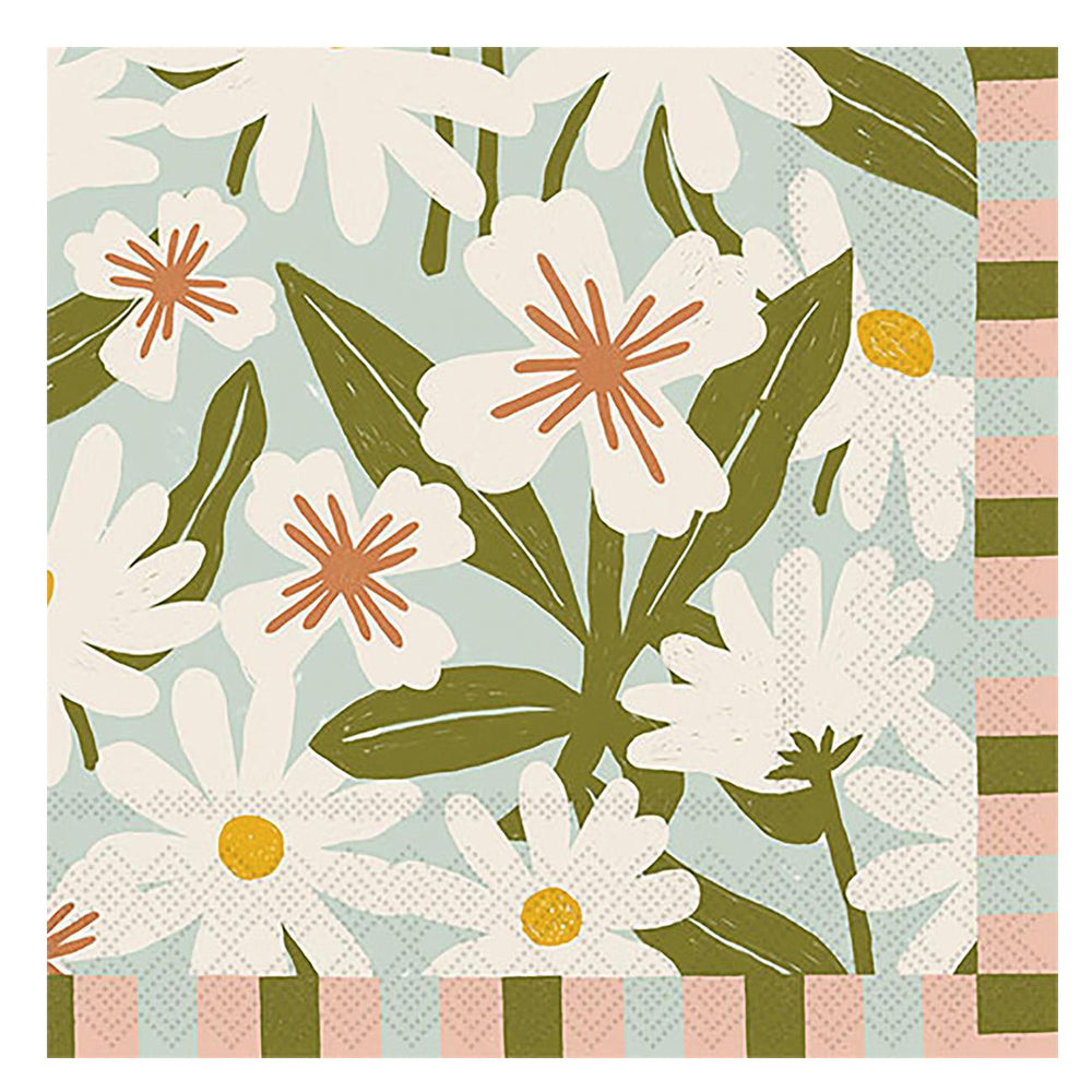 Table napkins - White flowers