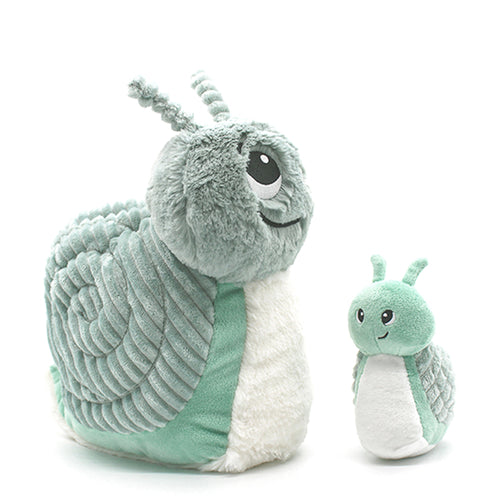 Peluche maman-bébé - Speedou l'escargot menthe