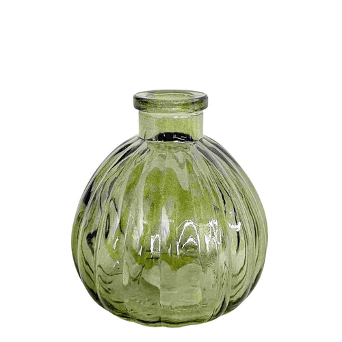 Vase rond en verre - Vert