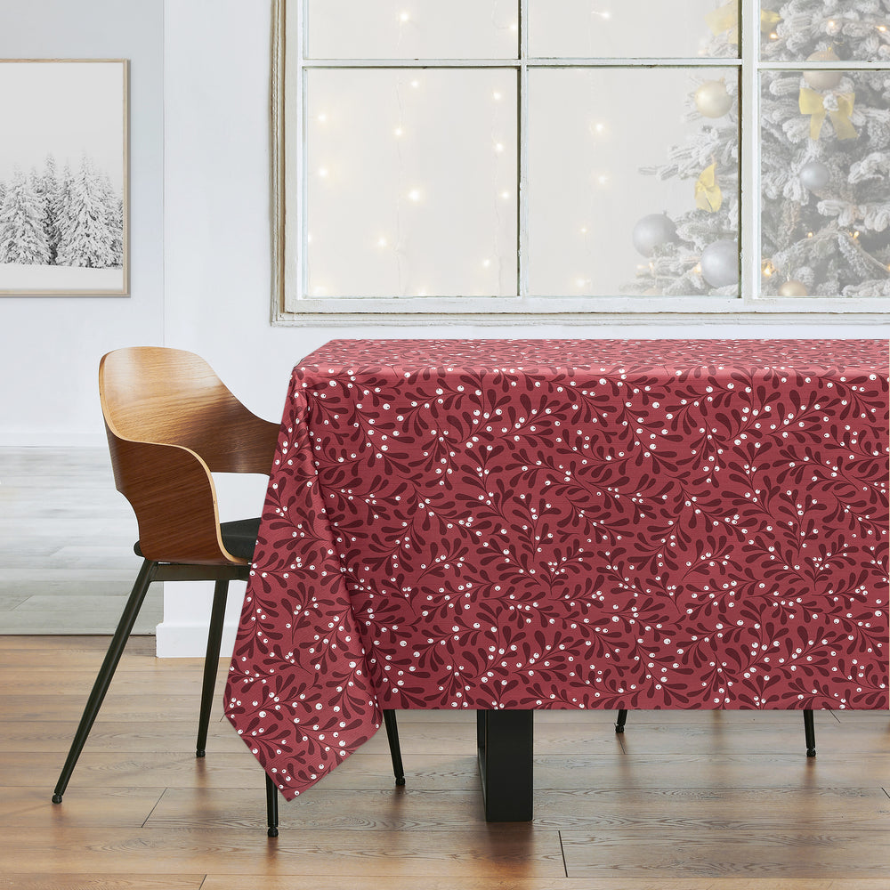 Nappe rouge - Baies blanches