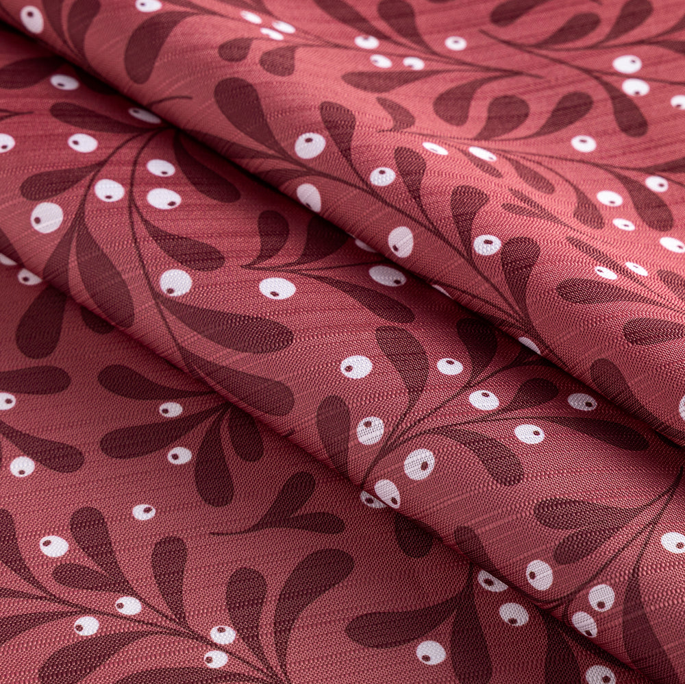 Nappe rouge - Baies blanches