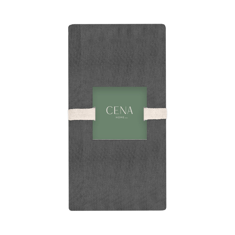 Ensemble de 4 serviettes de table en tissu - Charbon