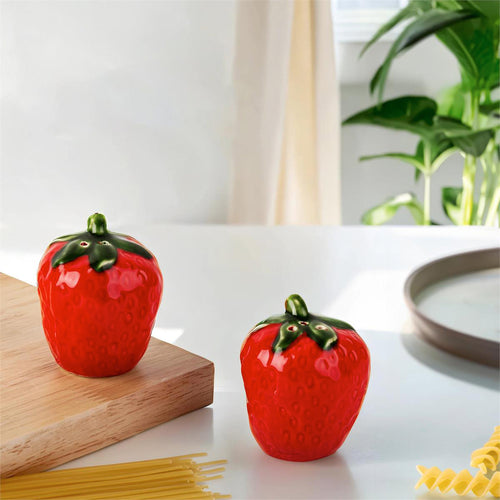 Ensemble salière & poivrière - Fraise