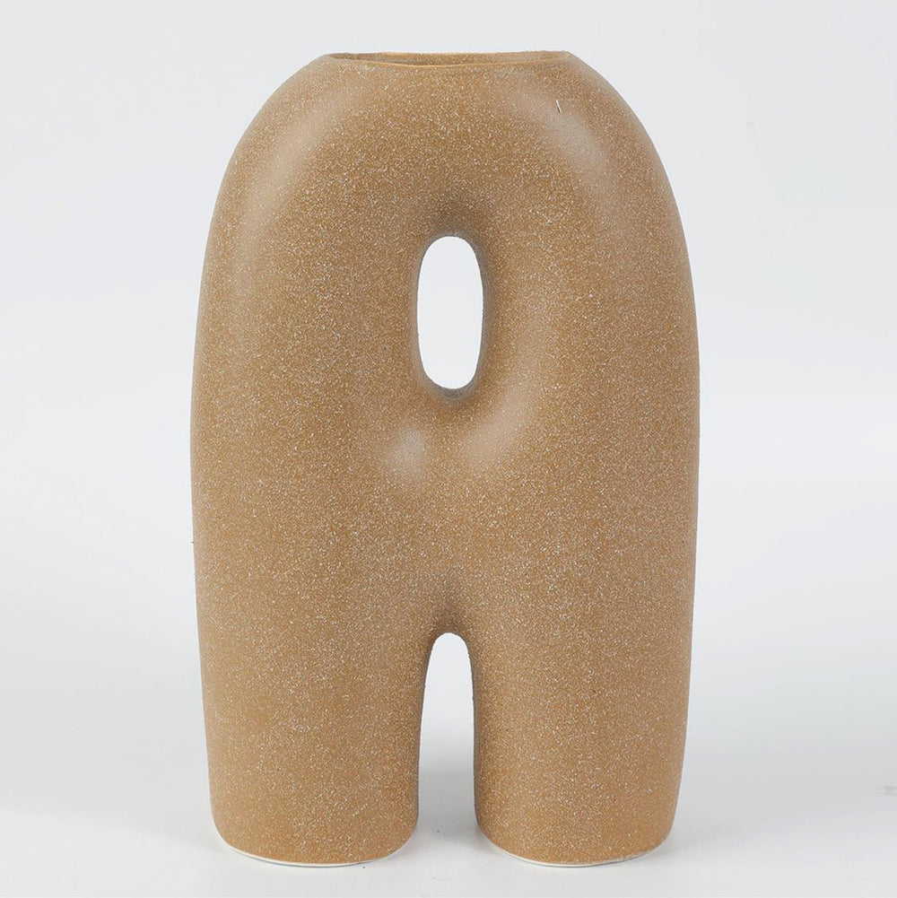 Vase en céramique brun - Forme de H