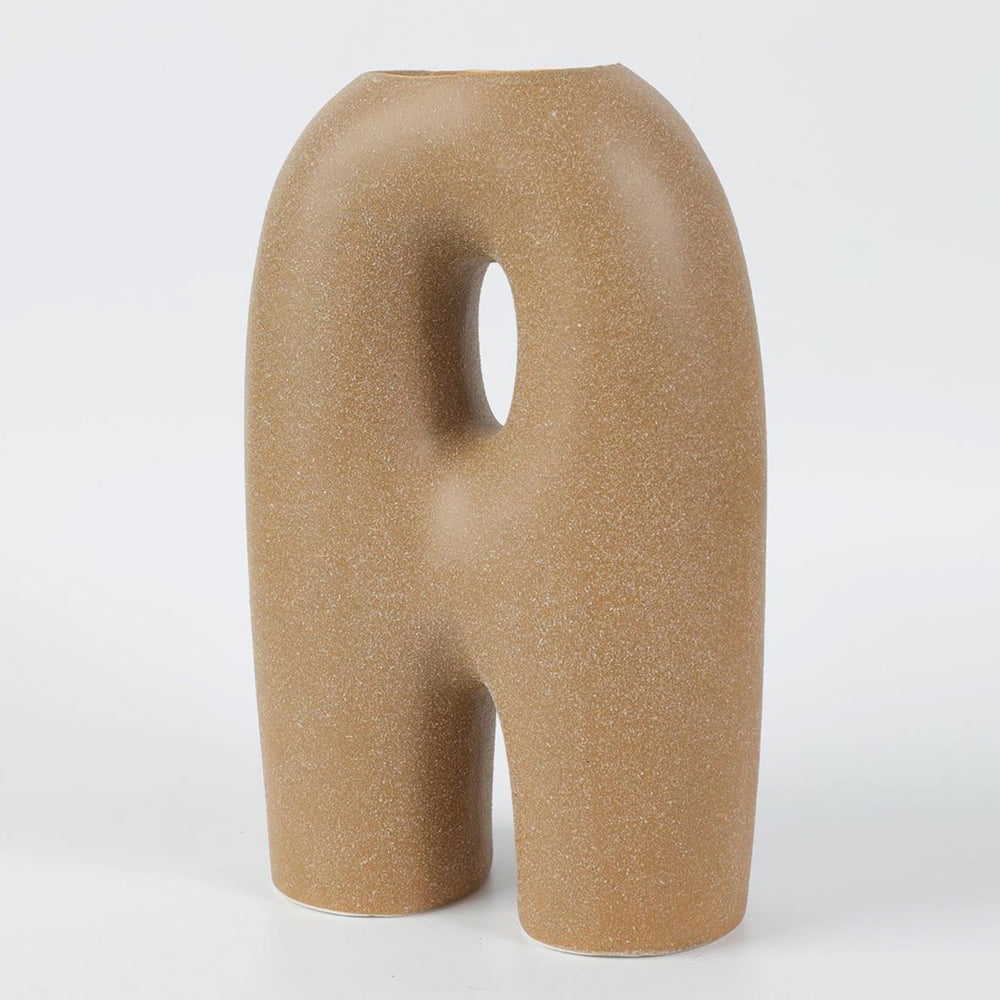 Vase en céramique brun - Forme de H