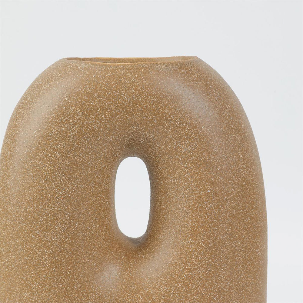 Vase en céramique brun - Forme de H