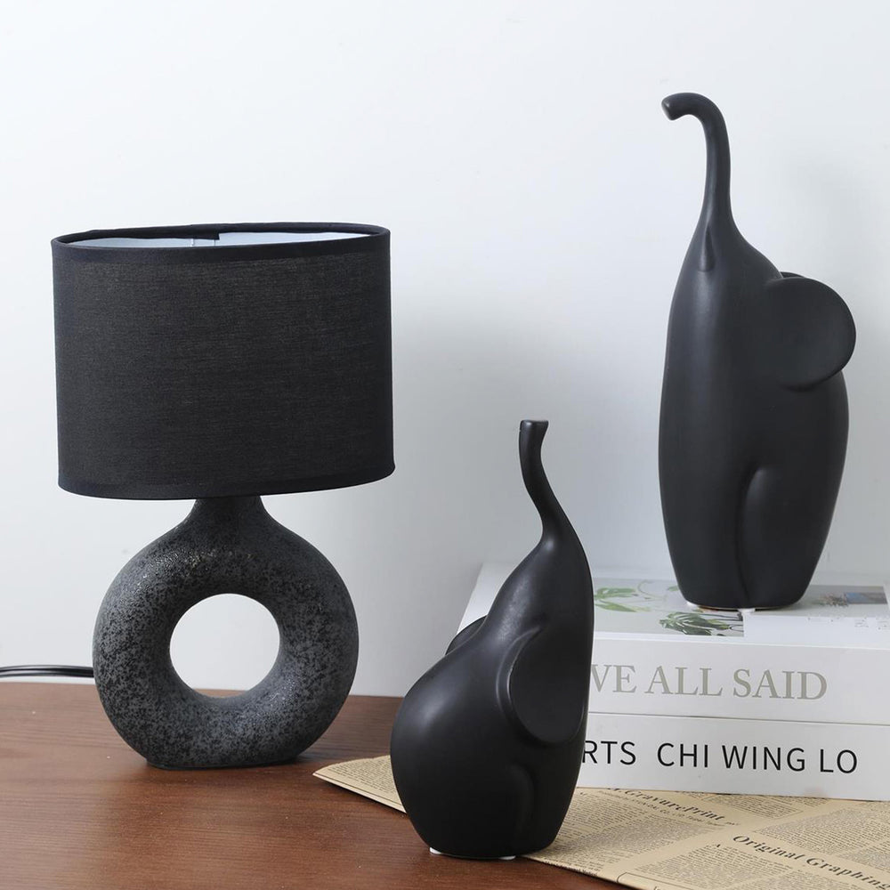 Black Decorative Elephant - 8.75"