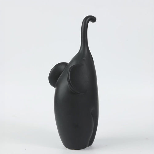 Black Decorative Elephant - 11.65"