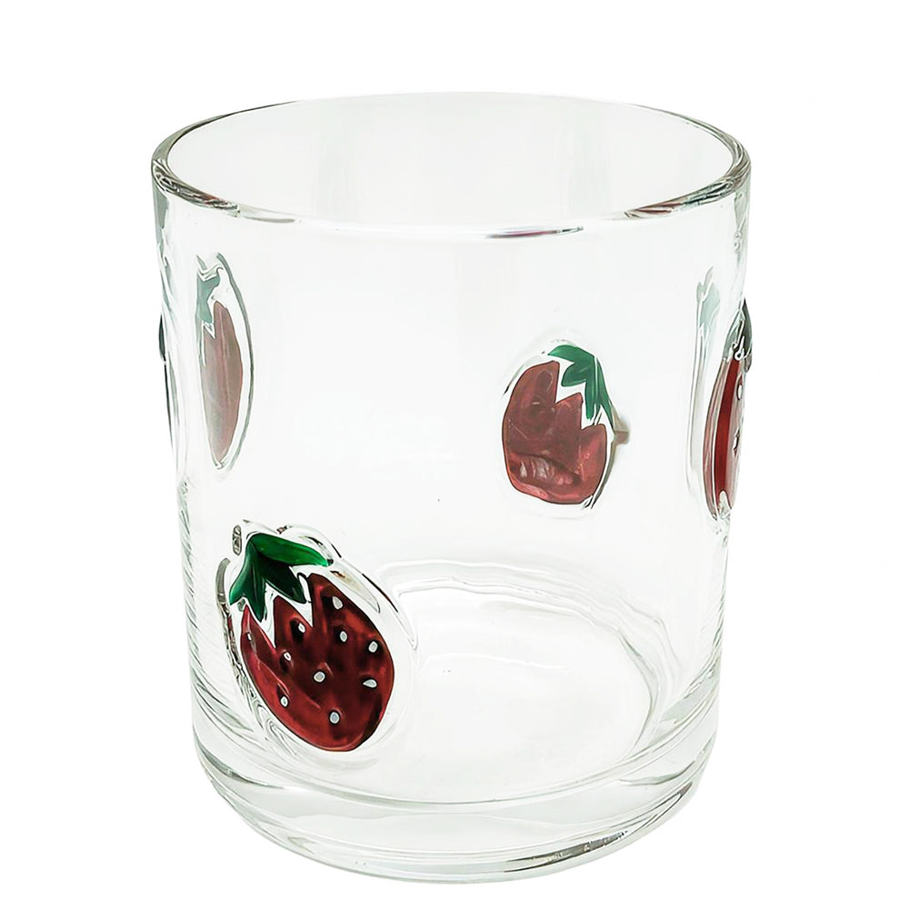 Glass with patterns - Strawberries