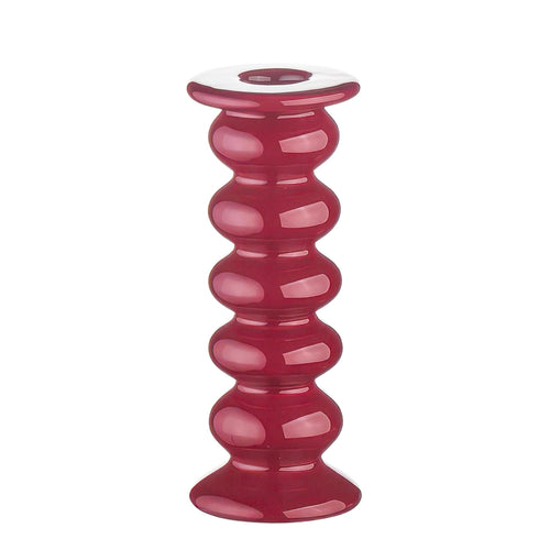 Porte-chandelle à formes arrondies - Rouge