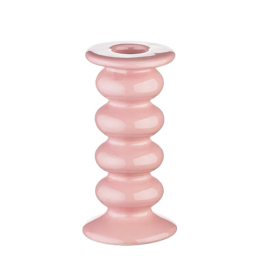 Porte-chandelle à formes arrondies - Rose