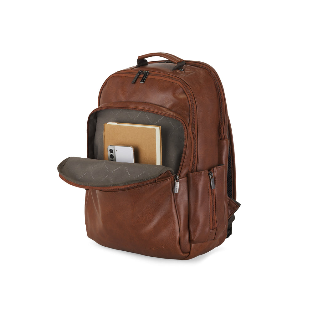 bugatti cognac leather backpack bkp116 Backpack