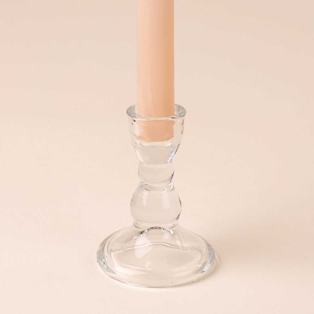 Petit porte-bougie en verre - Callista