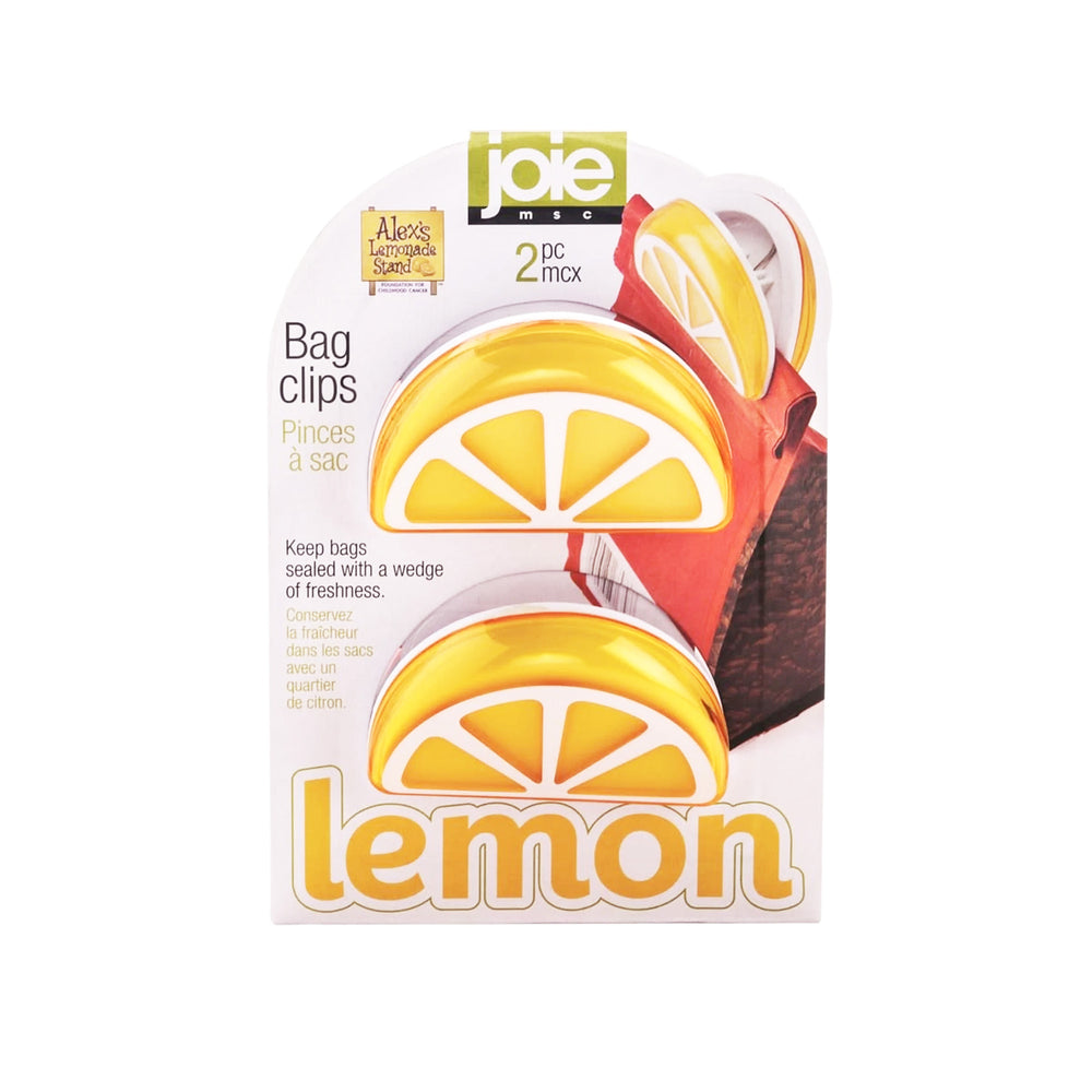 Ensemble pinces à sac (2) - Citron