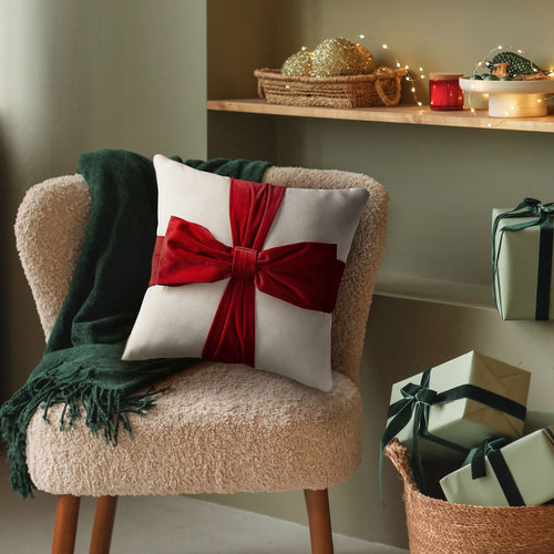 Coussin blanc - Cadeau de Noël