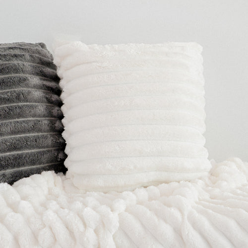 Coussin côtelé - Ivoire