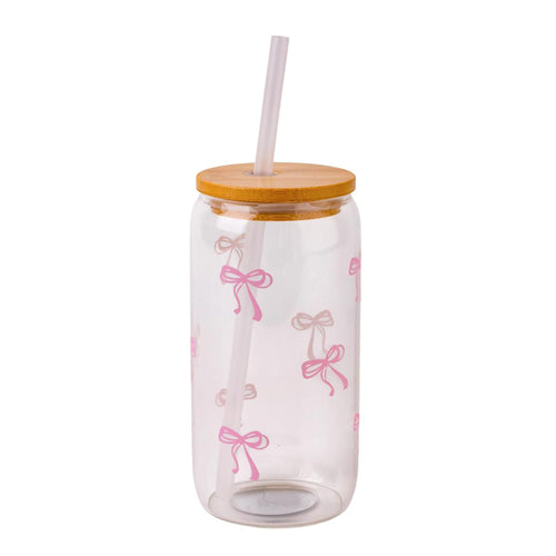 Verre avec paille & couvercle - Boucles