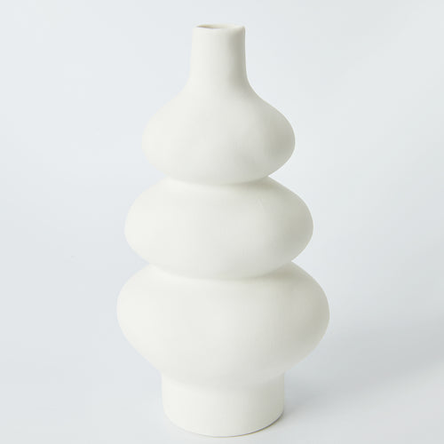 Vase ondulé blanc||White wavy vase