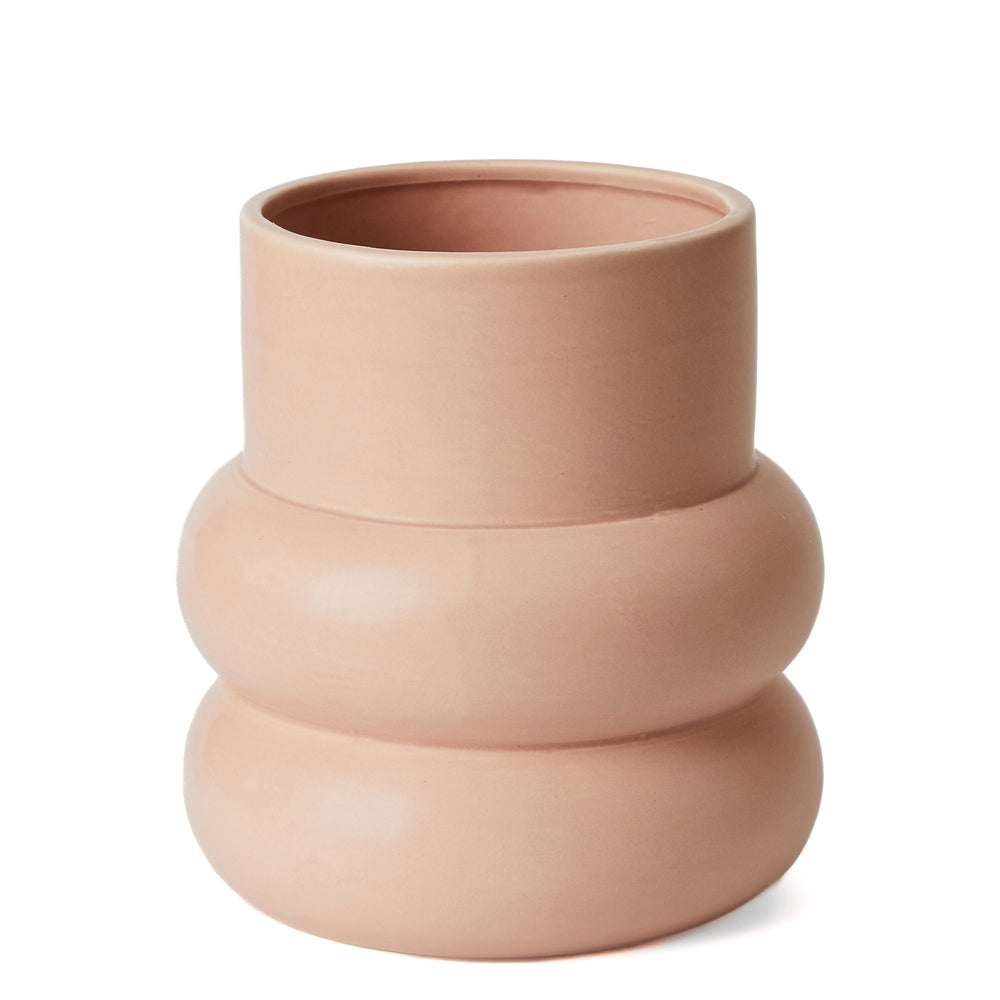 Pot ondulé en céramique - Rose||Ceramic wavy pot - Pink