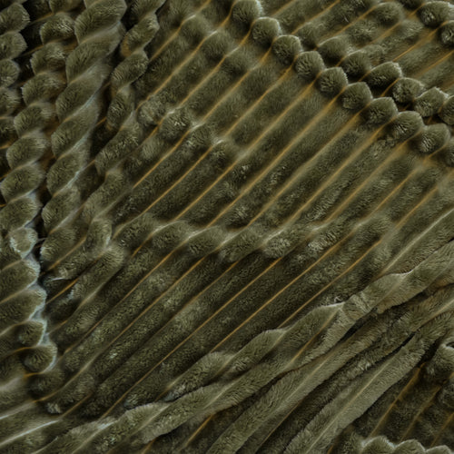 Jeté côtelé - Vert olive