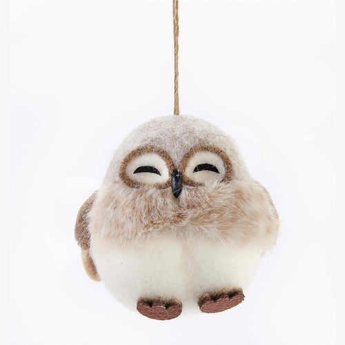 Ornement hibou fluffy