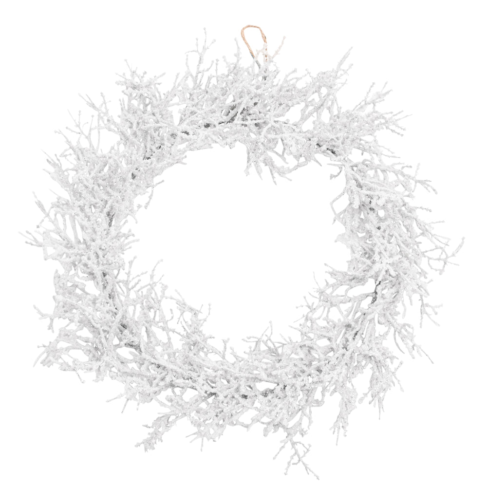 Christmas wreath - Frosted white