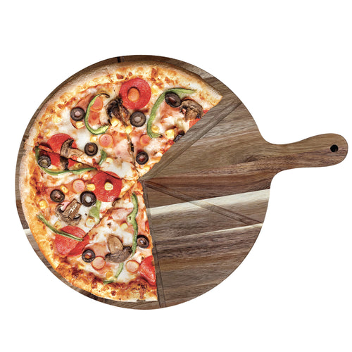 Planche à pizza en bois d'acacia||Acacia wood pizza board