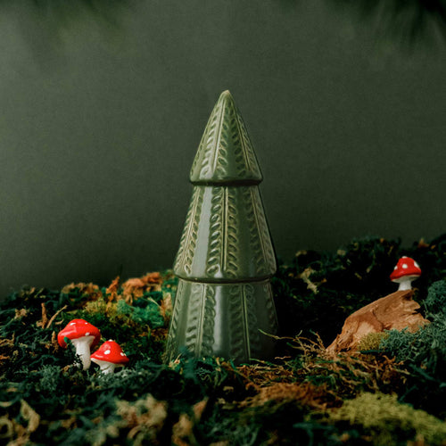 Chandelle en forme de sapin vert