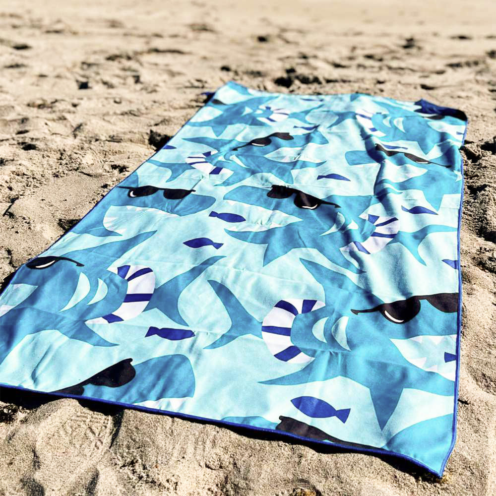 Serviette de plage intelligente - Requins||Smart beach towel - Sharks