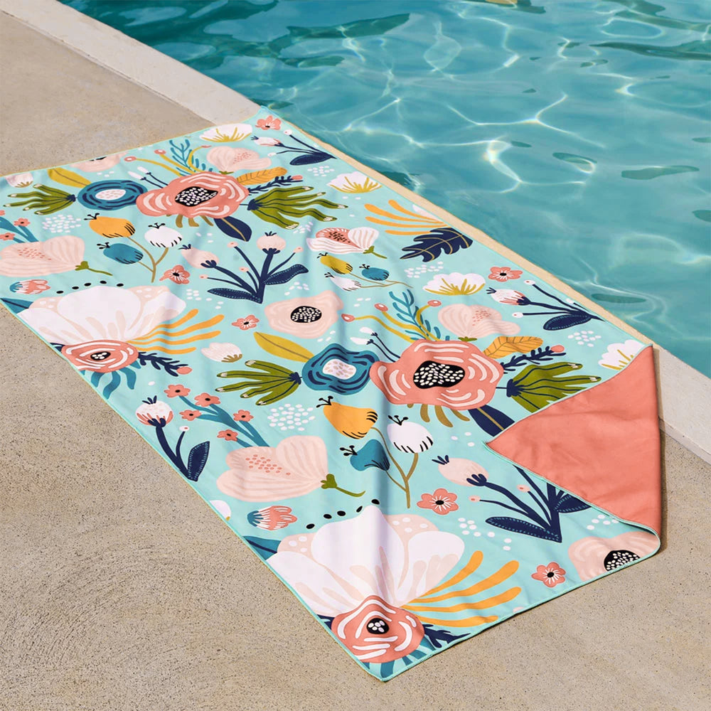 Serviette de plage intelligente - Florale||Smart beach towel - Floral