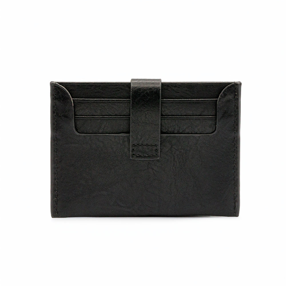 Porte-cartes avec bouton pressoir - Noir