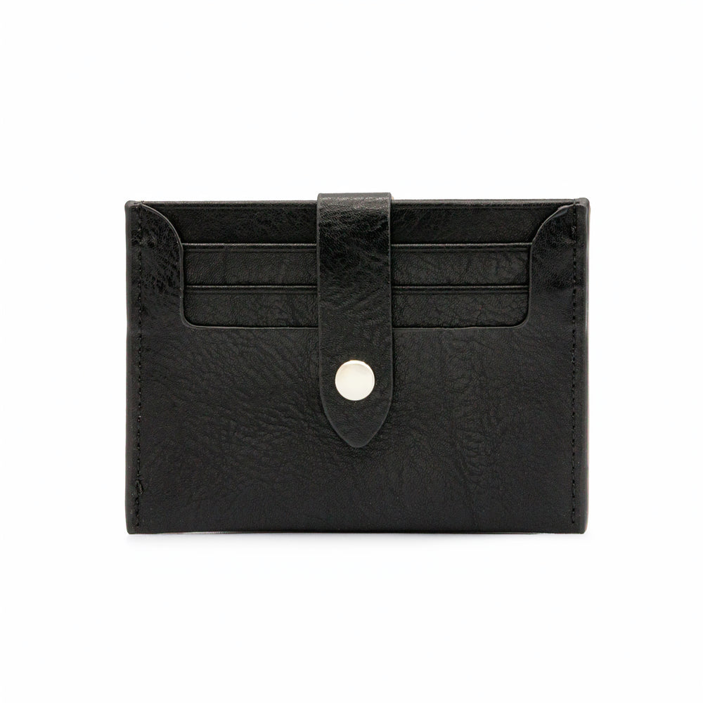 Porte-cartes avec bouton pressoir - Noir