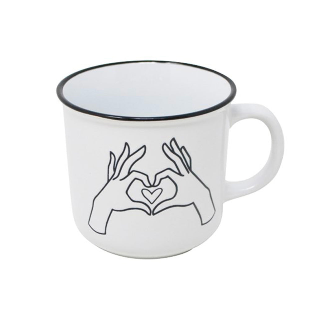 Tasse vintage - Mains en coeur||Vintage mug - Hands in heart