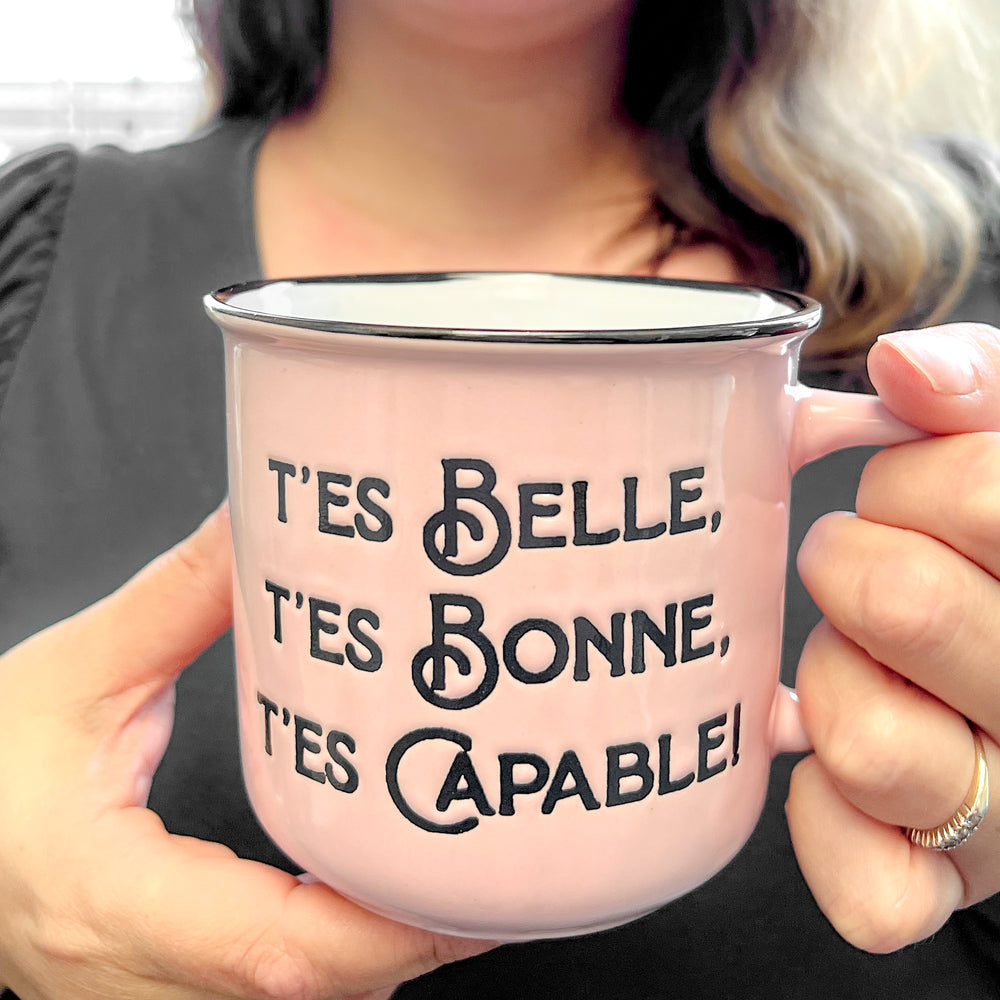 Tasse vintage - T'es belle||Vintage mug - T'es belle