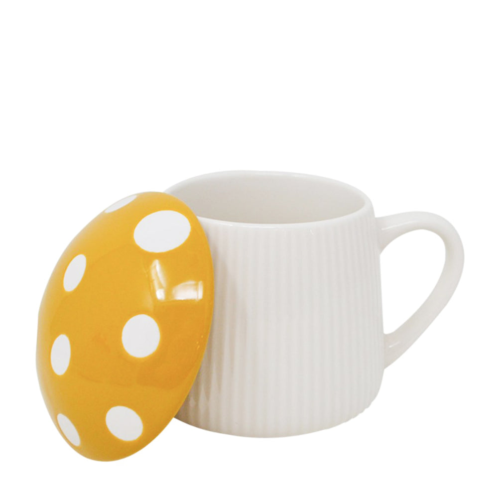 Tasse en porcelaine - Champignon jaune||Porcelain mug - Yellow mushroom