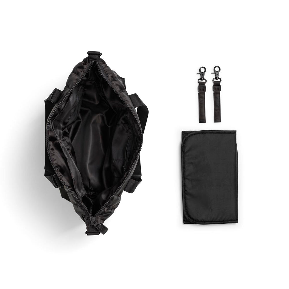 Black quilted diaper bag - Elodie Details