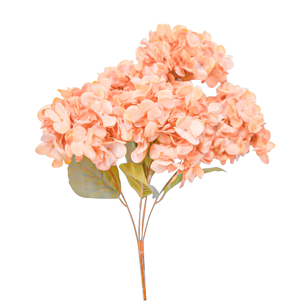 Branche d'hydrangée - Orangée