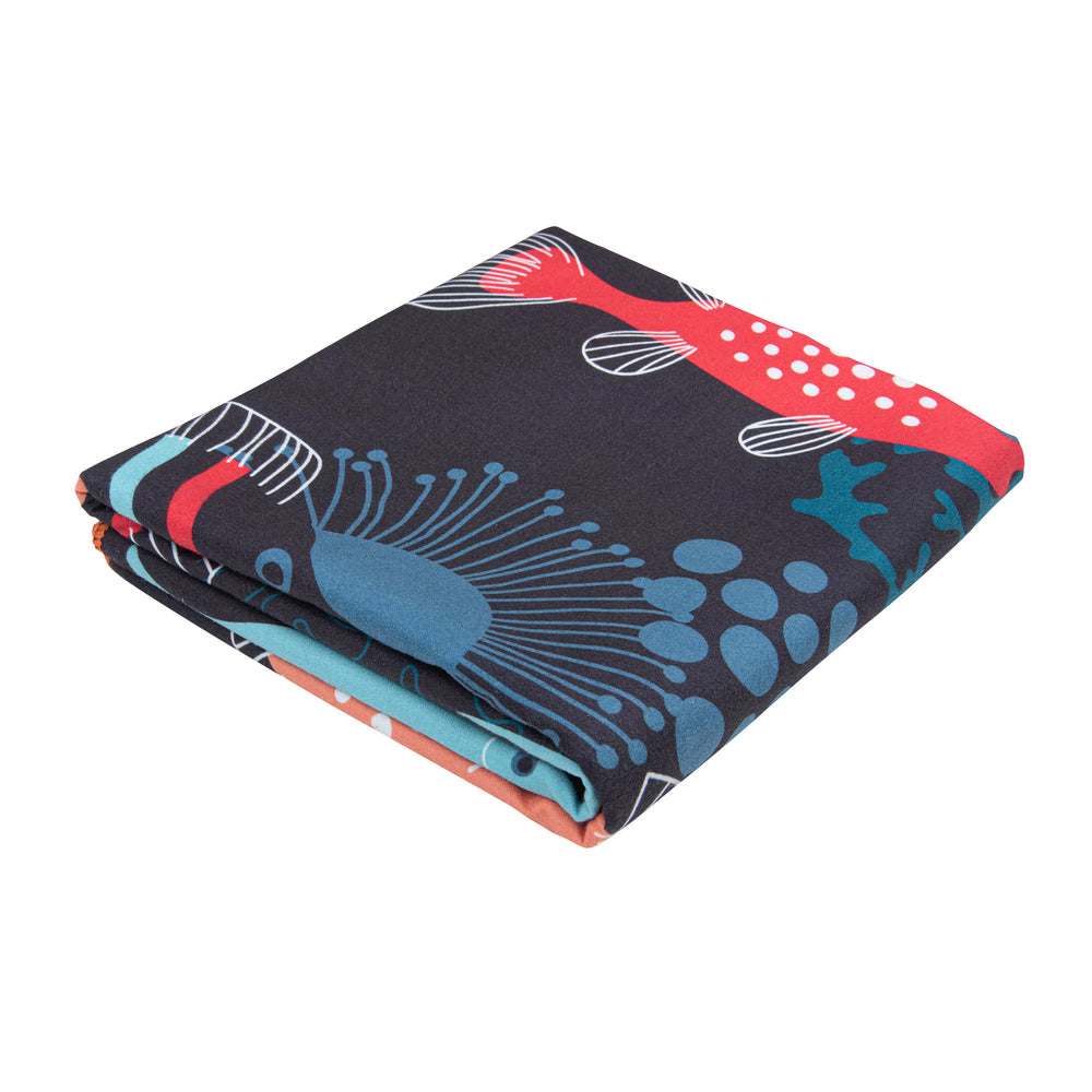 Reversible beach towel - Blue tropics