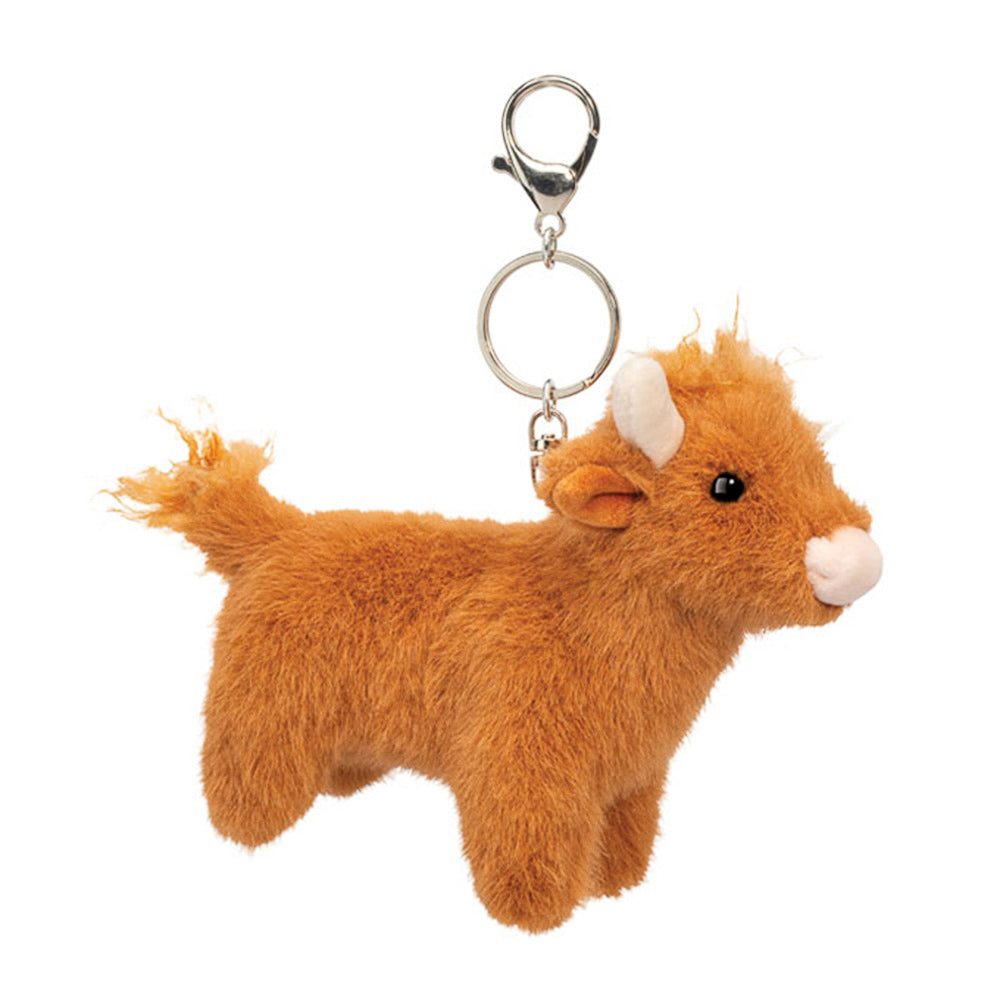 Porte-clé en peluche - Vache highland